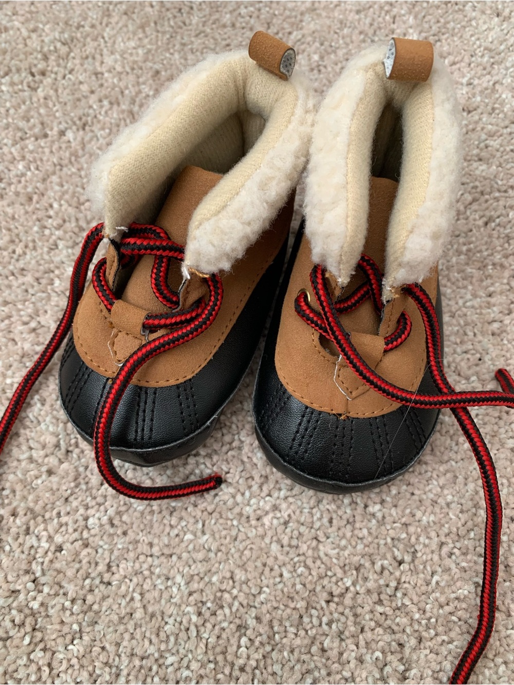 Carter’s Winter Baby Boots with Red Laces